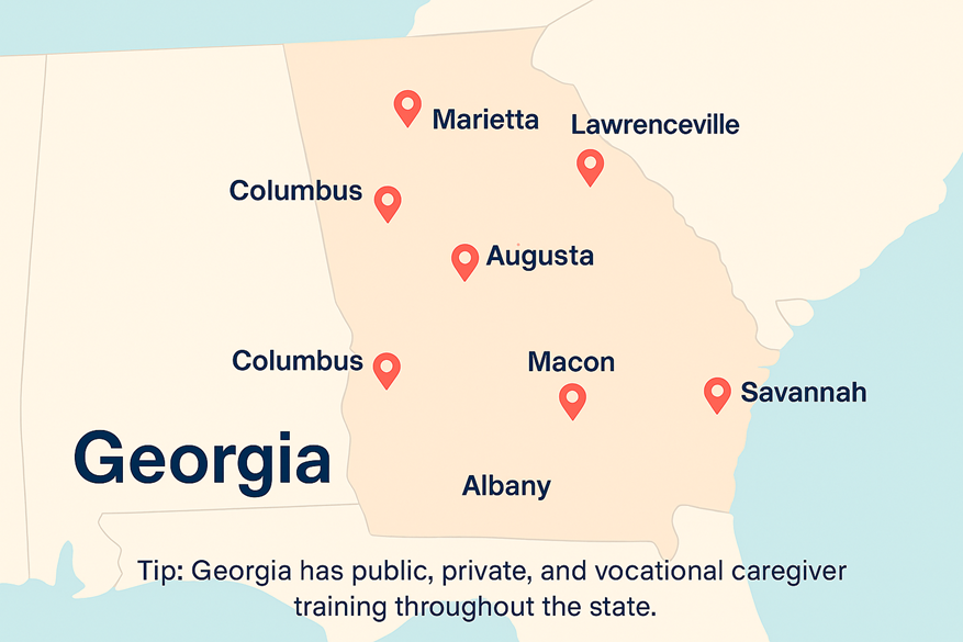 Georgia public, private, & vocational schools for caregivers