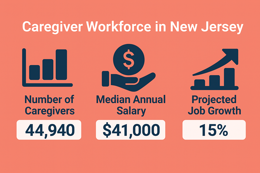 Caregiver Jobs and workforce in New Jersey