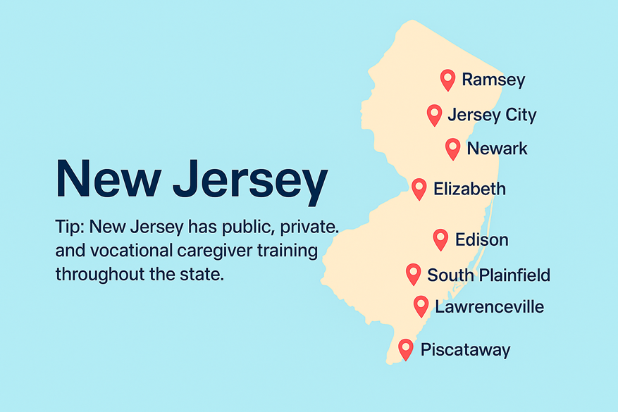 Public, Private, & Vocational Caregiver Schools in New Jersey