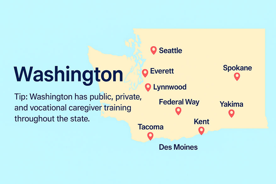 Public, Private, & Vocational Caregiver Schools in Washington